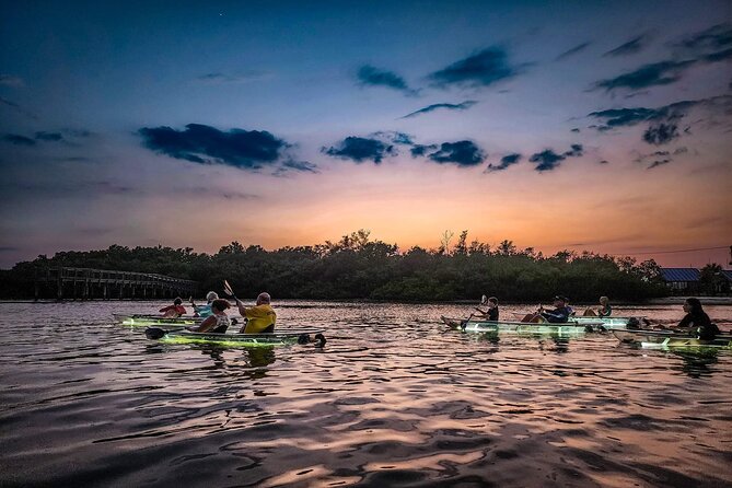 Sarasota - Clear Kayak LED Night Glass Bottom Tour - How wet you will get