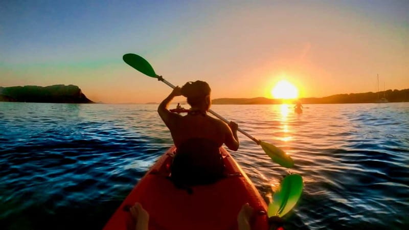Sardinia: Sunset Kayak Tour + Snorkeling and Local Aperitif - Snorkeling in clear water