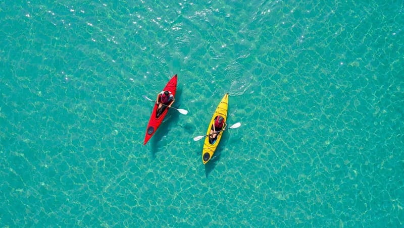 SCALA DEI TURCHI KAYAK TOUR & SNORKELING: Avventura in mare - The first 20 minutes toward the white cliffs