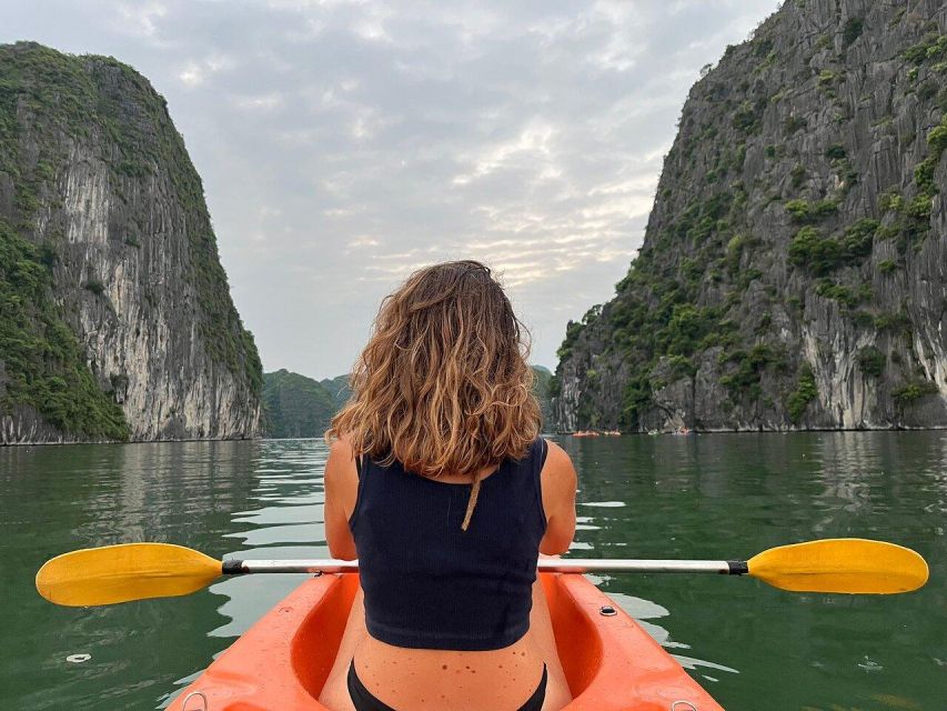 Self guided kayaking tours in less traveled Lan Ha Bay - Paddling through floating hamlets