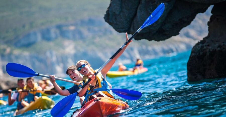 Sesimbra: Arrábida Natural Park Guided Kayaking Tour - Starting in Sesimbra and learning the basics