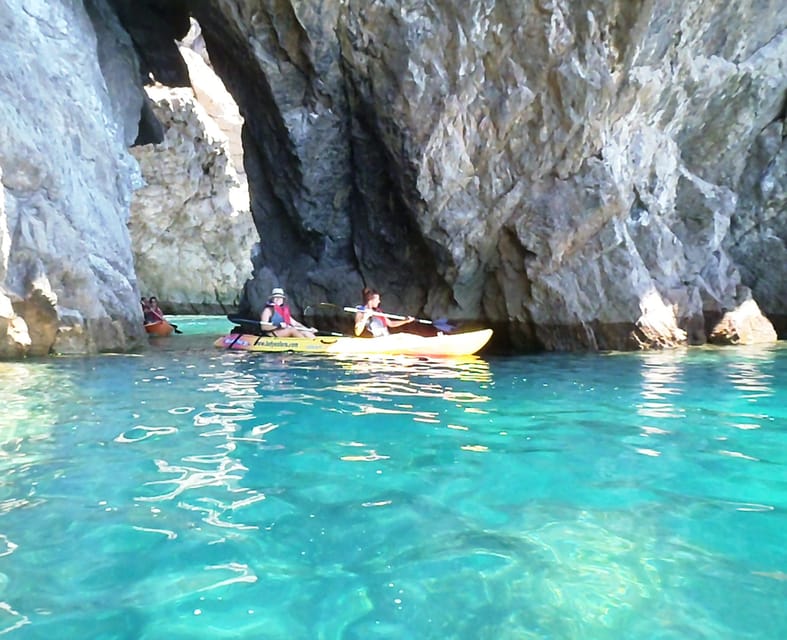 Sesimbra: Ribeiro Cavalo Beach, Caves, & Arrábida Kayak Tour - How demanding is the kayak tour?