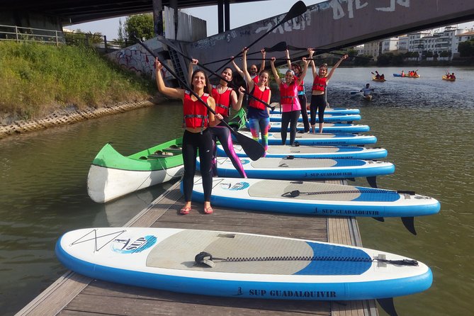 Seville Paddle Surf Sup in the Guadalquivir River - Triana and the drink stop