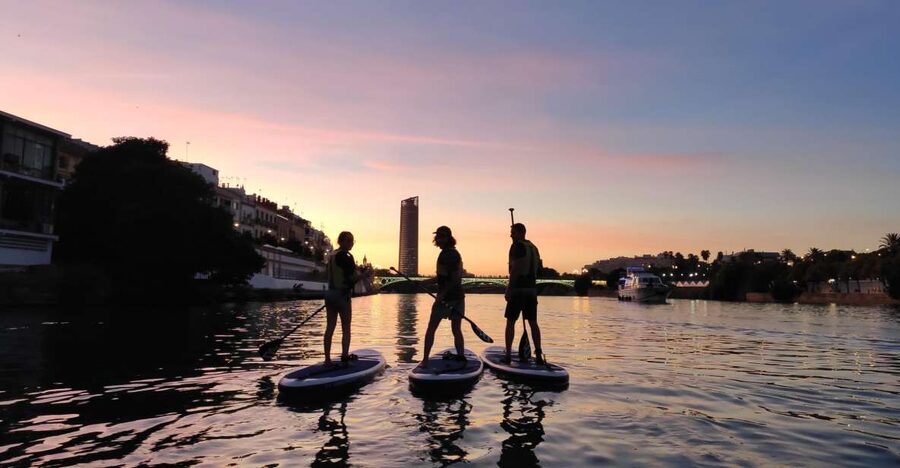 Seville: Sunset and Evening Paddle Boarding Tour - Starting on Calle Betis with a short safety briefing