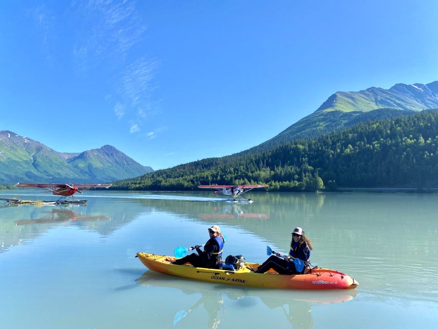 Seward Area Glacial Lake Kayaking Tour 1.5 hr from Anchorage - Paddling below the Chugach peaks
