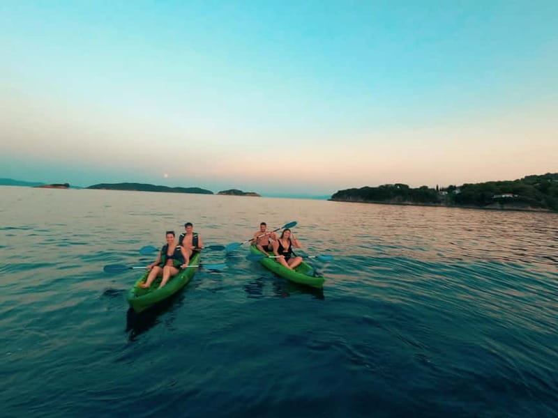 Skiathos: Guided Sea Kayaking Tour with Swim Stop - The quieter coves on the return