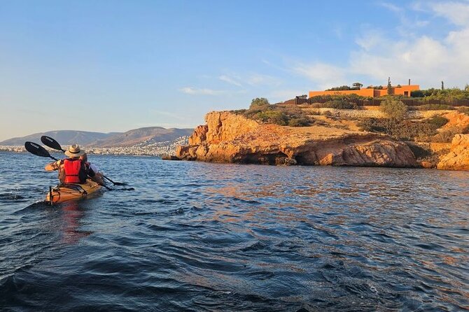 Small Group Sunset Sea Kayaking in Athens Riviera with Snorkeling - Paddling the 2.5-kilometer coastal route