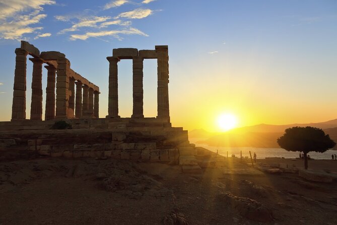 Sounio Sea Kayak Tour to the Temple of Poseidon full program - Legrena Beach brings swimming and snorkeling
