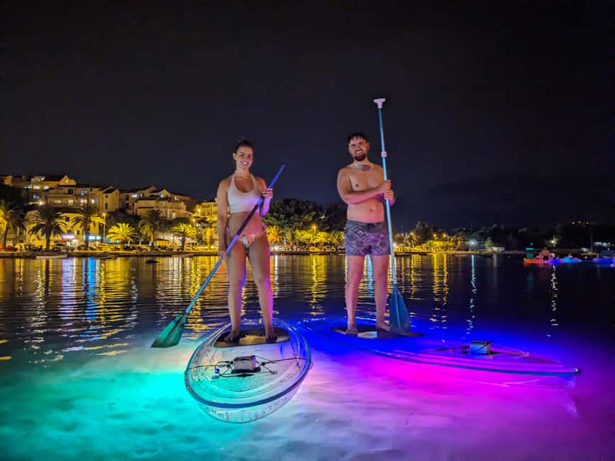 Split: Transparent SUP night Glow tour - Why the glowing board changes the night