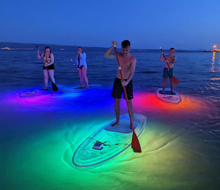 Split: Transparent SUP night Glow tour - A calm briefing before the lights go on