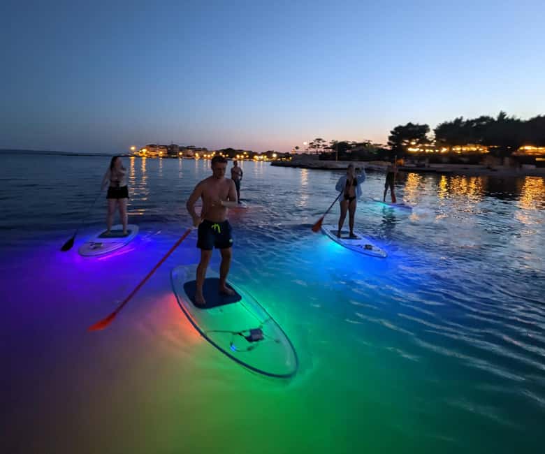 Split: Transparent SUP night Glow tour - From Hotel Briig to the Stobreč launch