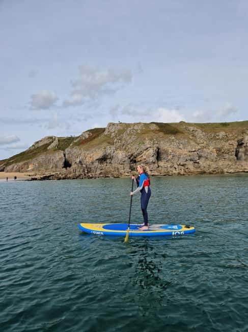 Stackpole Quay: Paddle Boarding Tour - Paddling out from Stackpole Quay