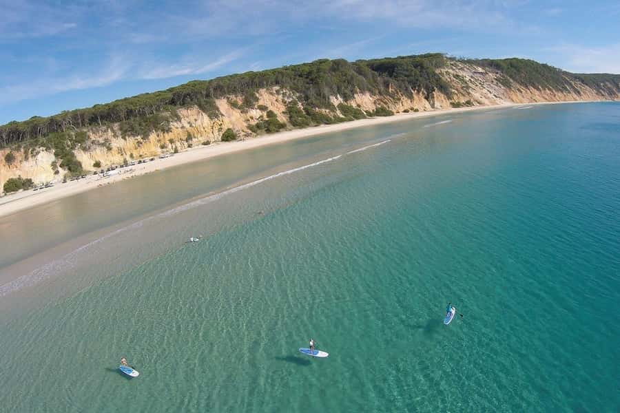 Stand Up Paddle at Double Island Point + 4x4 Beach Drive - Watching turtles from board level