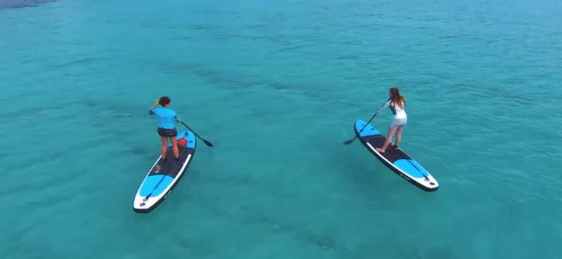 Stand Up Paddle beginners Tour Cala Bona/S'Illot/ - Ilaria’s first lesson on the board
