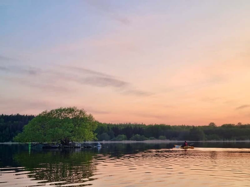 Stockholm: Sunset Kayak Tour on Lake Mälaren with Tea & Cake - Fika on a beach, not in a café