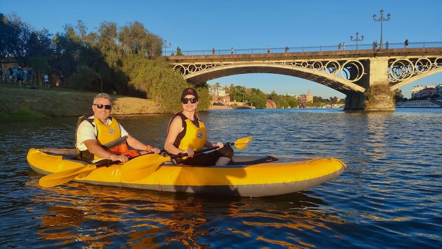 Sunset Kayak: Historic Seville, Triana and La Cartuja - Triana Bridge and the view toward Triana