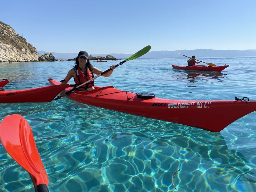 Sunset kayak tour Sella del diavolo - Caves, snorkeling, and the open-water factor