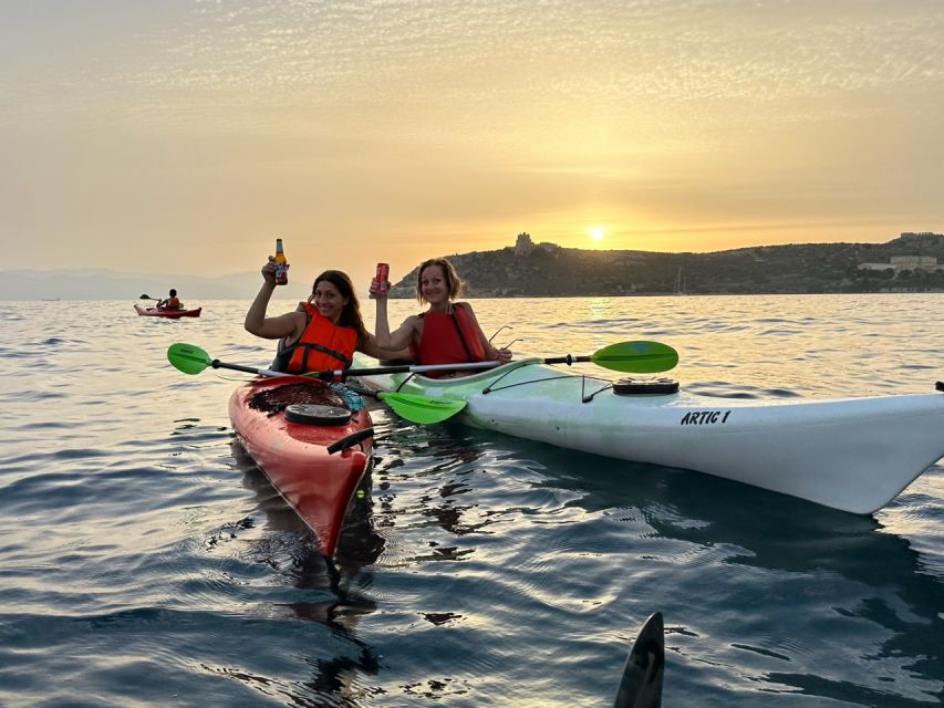 Sunset kayak tour Sella del diavolo - Three bays, rocky shapes, and the changing coast