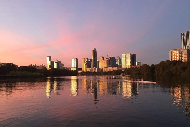 Sunset Skyline Kayak Tour - Paddling onto Lady Bird Lake at sunset