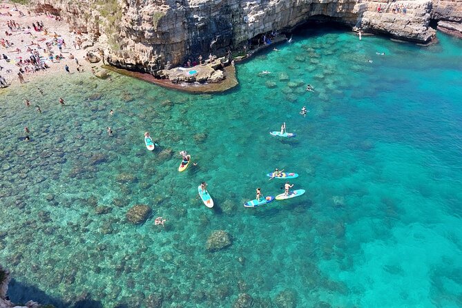 SUP Excursion in Polignano a Mare - The swim stop in clear water