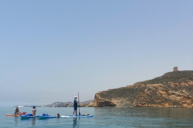 SUP Paddleboard Tour : From Cala Manbrù to Torre Salsa Reserve - Paddling out from Cala Manbrù