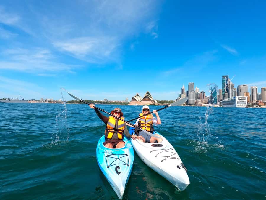 Sydney: Opera & Harbour Bridge Small-Group Kayak Tour - Meeting the blue kayaks at Lavender Bay