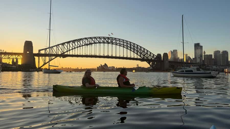 Sydney Sunrise Private Kayak – Opera House & Harbour Bridge - A pause near Luna Park