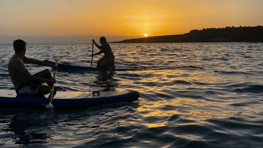Tenerife: Sunset Stand-Up Paddleboarding Tour - Sunset on Tenerife’s volcanic coast