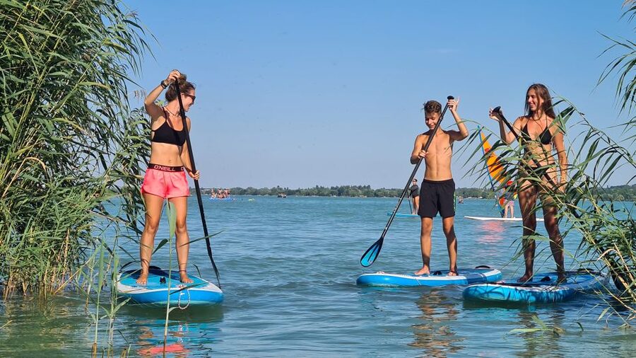 Tihany: SUP Course and Tour at Lake Balaton - Moving from kneeling to standing