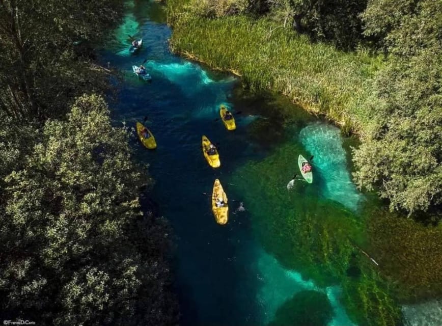 Tirino River: Kayak Adventure Excursion - Paddling the clear, cold water