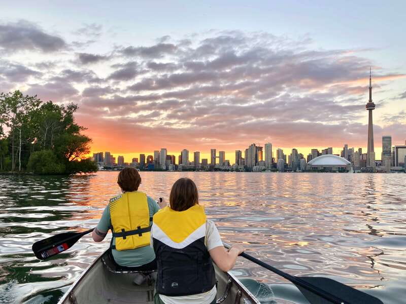 Toronto Islands: Sunset Canoe Tour - The route through lagoons, bird habitat, and Donout Island