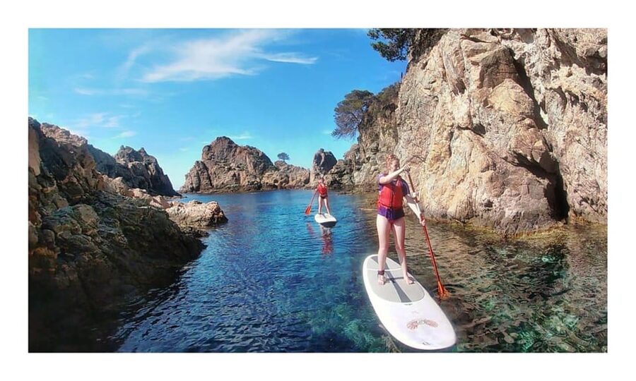 Tossa de Mar: Guided Route in Paddle Surfing&Coves and Caves - Entering caves when the sea allows