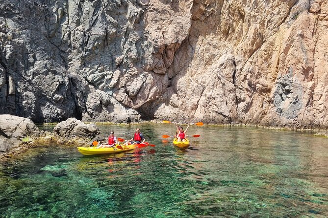 Tossa de Mar: Kayak & Snorkel Tour with Paella from Barcelona - Snorkeling in clear Mediterranean water