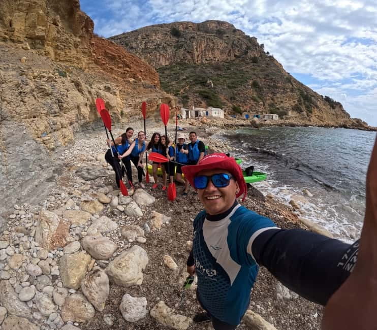 Tour kayak Moraira - Benitatxell (Cala Moraig) - Cala Testos and the final approach to Cala Moraig