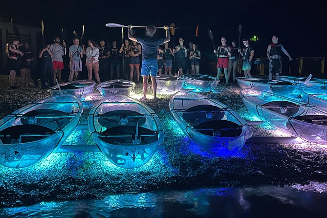 Transparent Kayak Night Glow Experience from Pula - Photos, video, and practical clothing advice