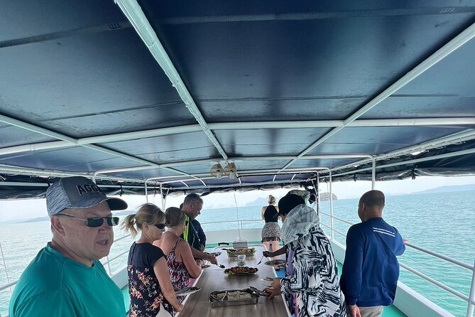 Twilight Sea Canoe Tour with Sea Cave Kayaking in Phang Nga Bay - Food on the double-decker boat