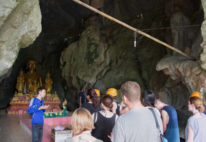 Vang Vieng: Tham Nangfar and Tham Nam Day Tour with Kayaking - Tham Nam and the short cave-tubing section