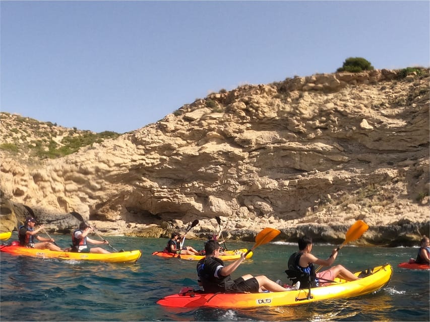 Villajoyosa: Excursión guiada en kayak con snorkel - What is included for $47