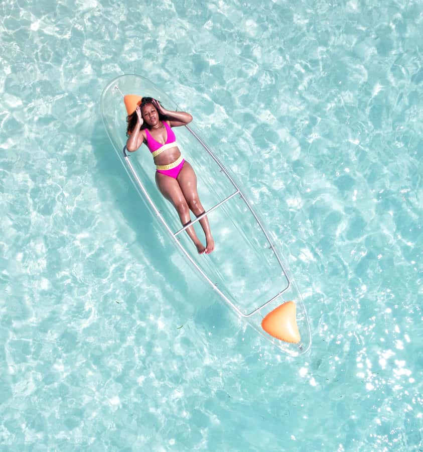 Zanzibar: Transparent Kayak and Drone (with Pickup Included) - Who will enjoy this most